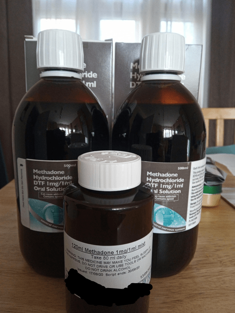 Methadone Hydrochloride Sugar Free 1mg/1ml Oral Solution 4 Bottles