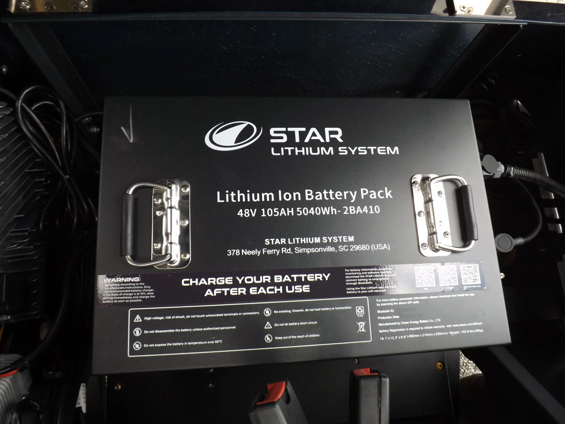 Black 2024 Star EV SIRIUS 4 Forward Lithium Golf Cart for Sale - Image 22