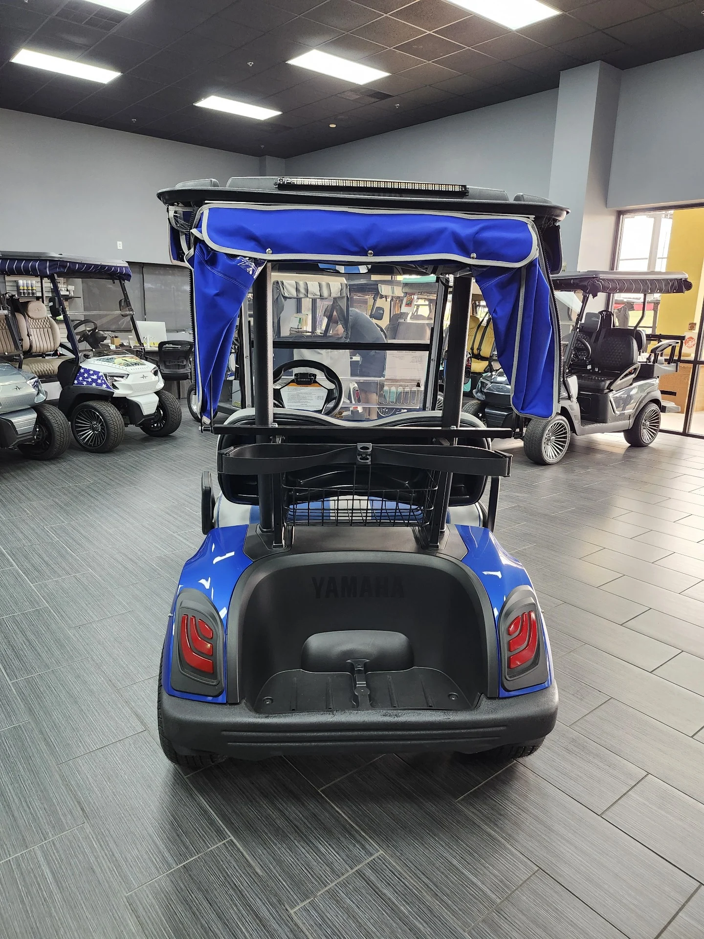 Blue 2021 Yamaha Drive 2 QuieTech EFI Golf Cart for Sale - Image 5