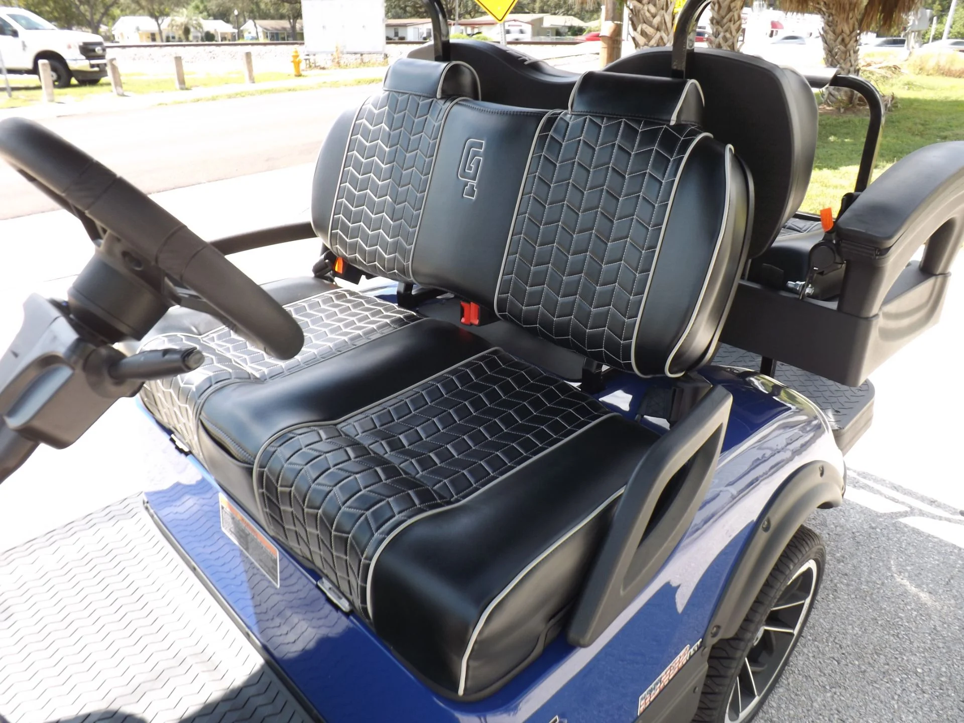 Blue 2023 HONOR LSV 2+2 G1 Lifted Lithium Golf Cart for Sale - Image 16