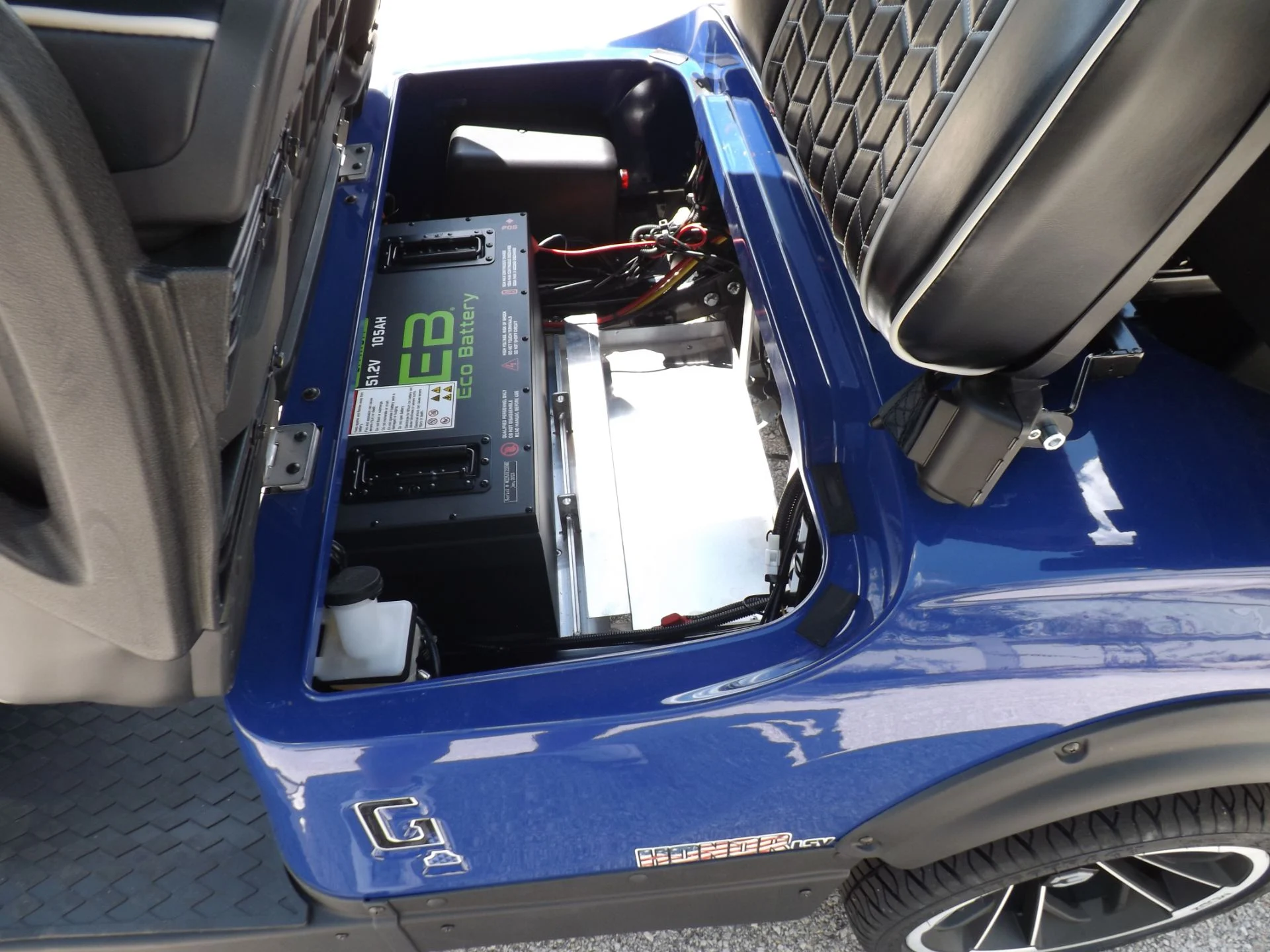 Blue 2023 HONOR LSV 2+2 G1 Lifted Lithium Golf Cart for Sale - Image 18