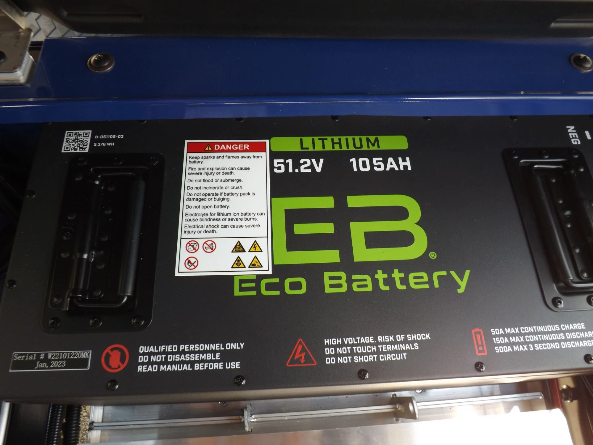 Blue 2023 HONOR LSV 2+2 G1 Lifted Lithium Golf Cart for Sale - Image 19