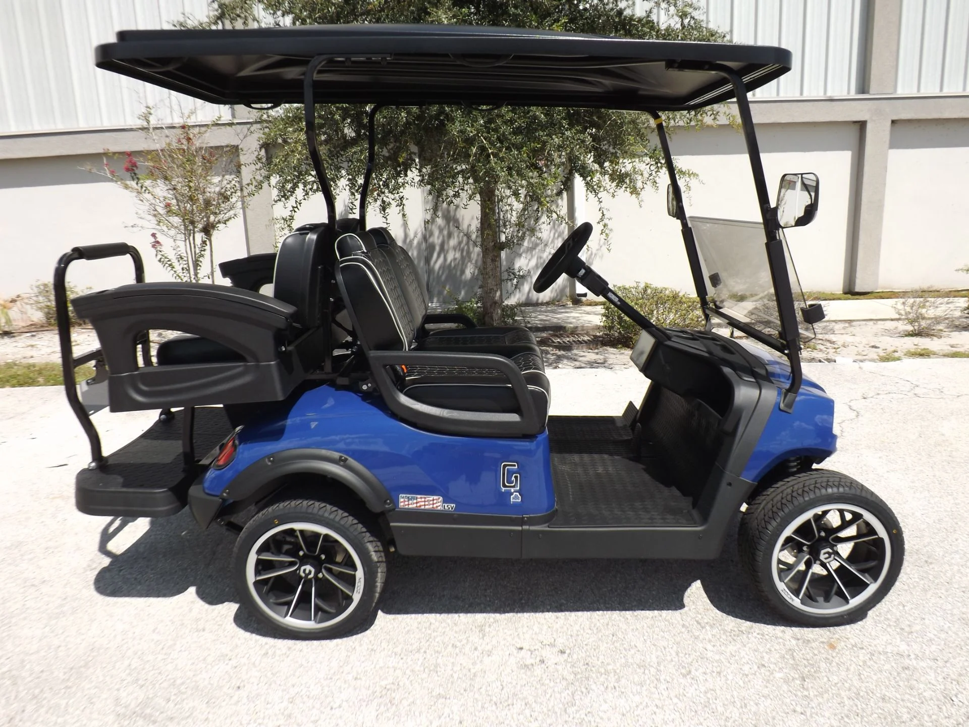 Blue 2023 HONOR LSV 2+2 G1 Lifted Lithium Golf Cart for Sale - Image 3