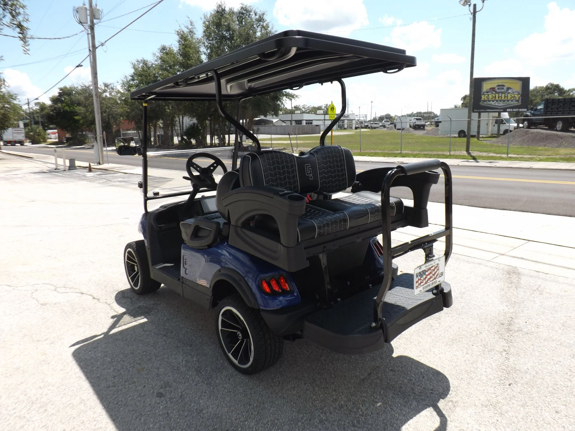 Blue 2023 HONOR LSV 2+2 G1 Lifted Lithium Golf Cart for Sale - Image 5