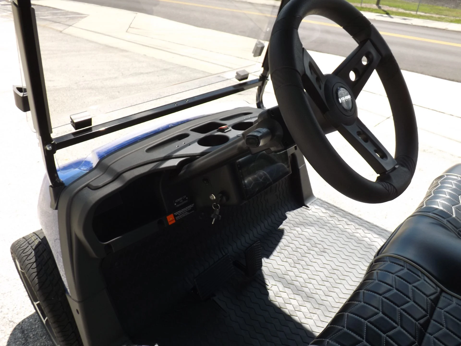 Blue 2023 HONOR LSV 2+2 G1 Lifted Lithium Golf Cart for Sale - Image 7