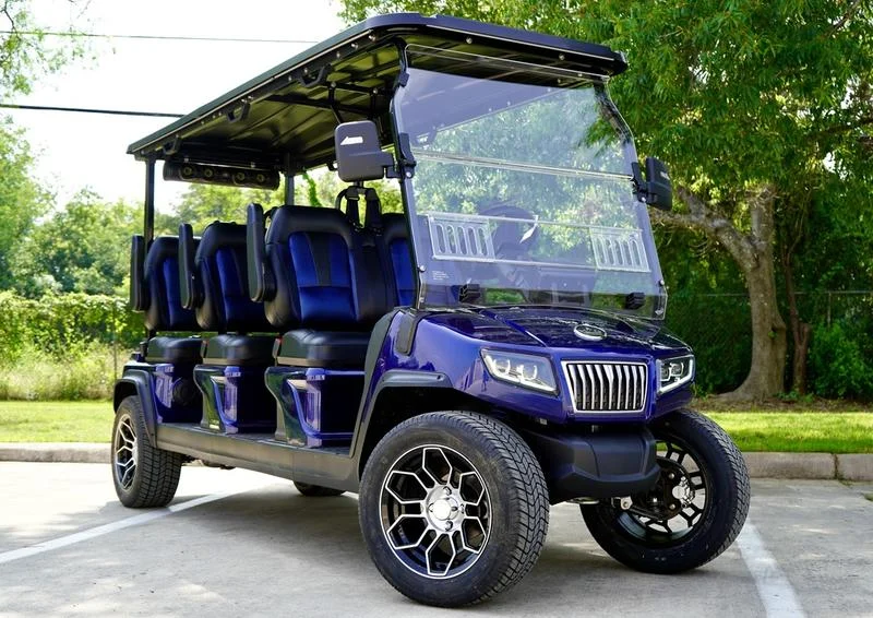 Blue 2024 EVolution D5 Ranger 6 Golf Cart for Sale