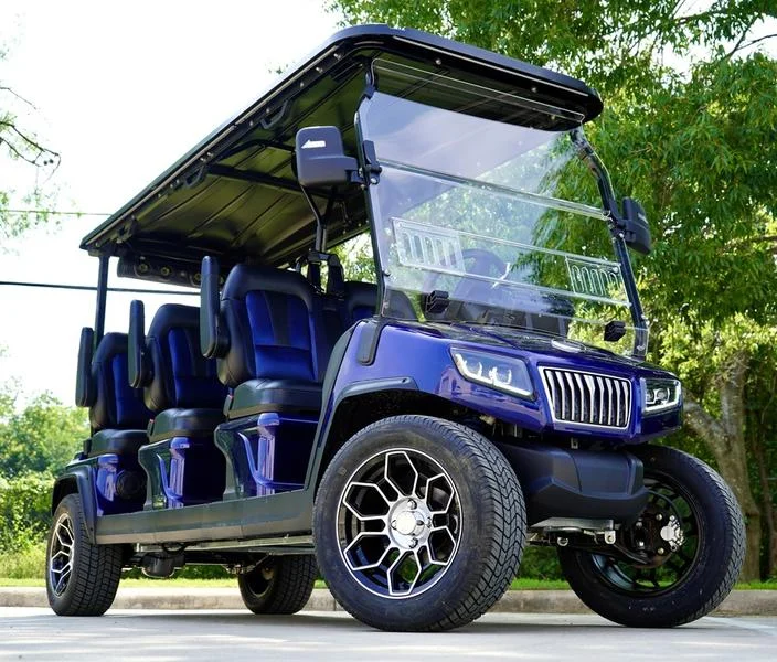 Blue 2024 EVolution D5 Ranger 6 Golf Cart for Sale - Image 2