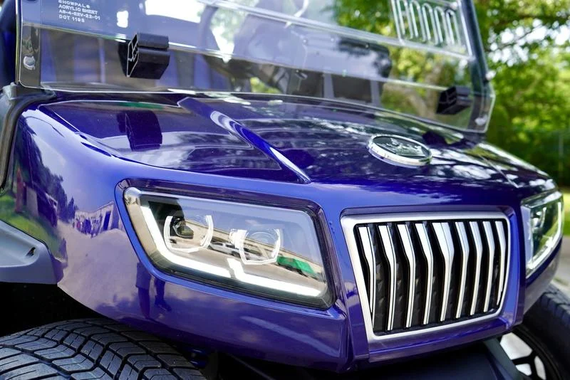 Blue 2024 EVolution D5 Ranger 6 Golf Cart for Sale - Image 3