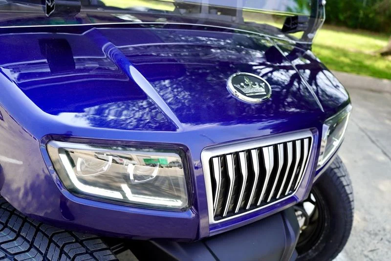 Blue 2024 EVolution D5 Ranger 6 Golf Cart for Sale - Image 4