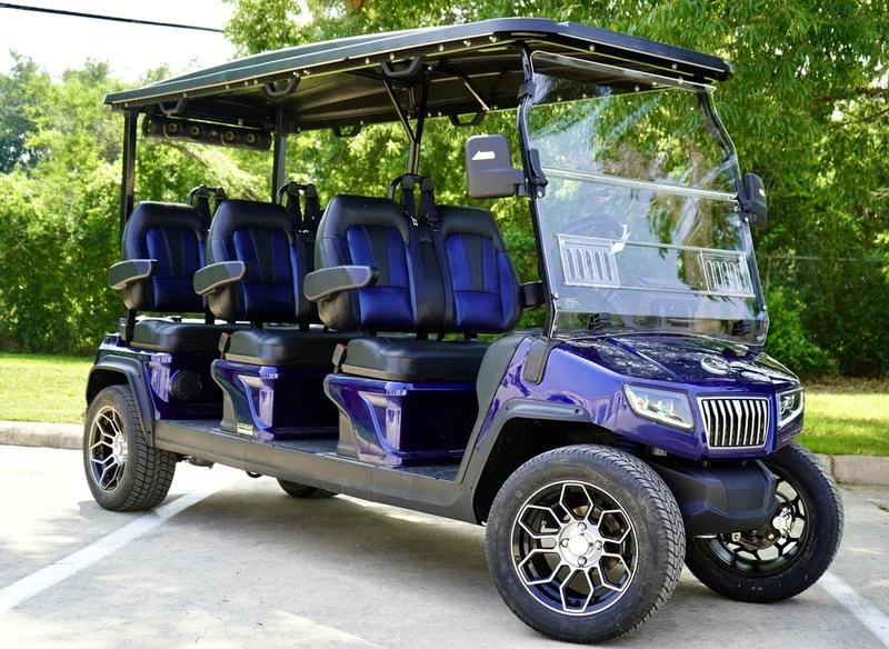 Blue 2024 EVolution D5 Ranger 6 Golf Cart for Sale - Image 5