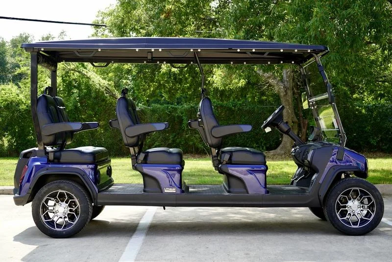 Blue 2024 EVolution D5 Ranger 6 Golf Cart for Sale - Image 6