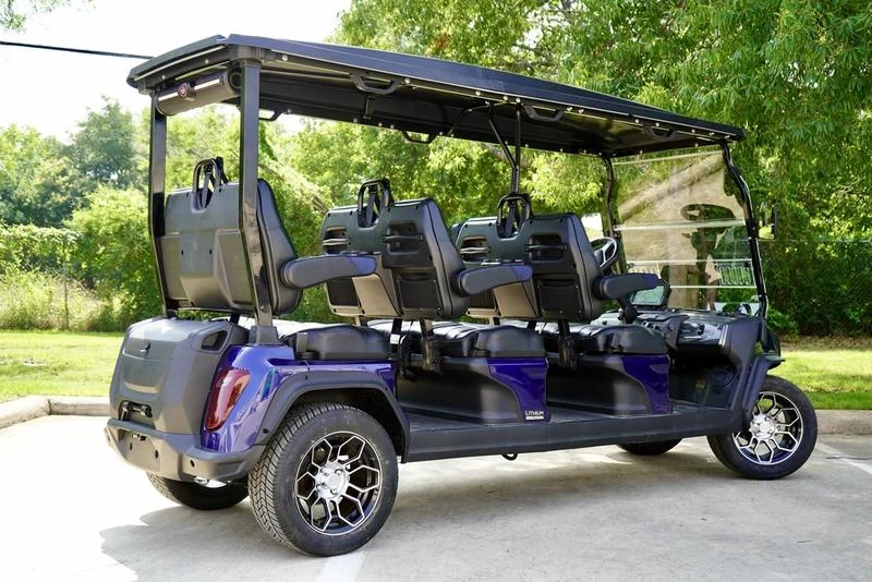 Blue 2024 EVolution D5 Ranger 6 Golf Cart for Sale - Image 7