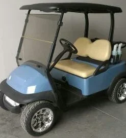 Blue 48v Electric Club Car Precedent Golf Cart with Custom Rims & Tires