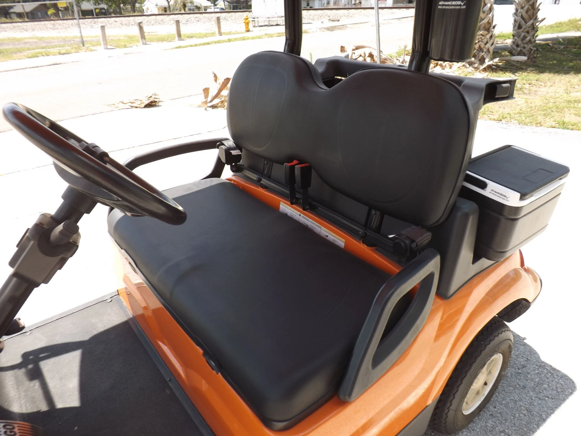 Orange 2022 Advanced EV AEV 2 Golf Cart for Sale - Image 15