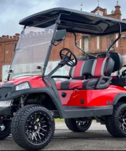 Red 2022 Alpha EV 2+2 Sport Golf Cart for Sale