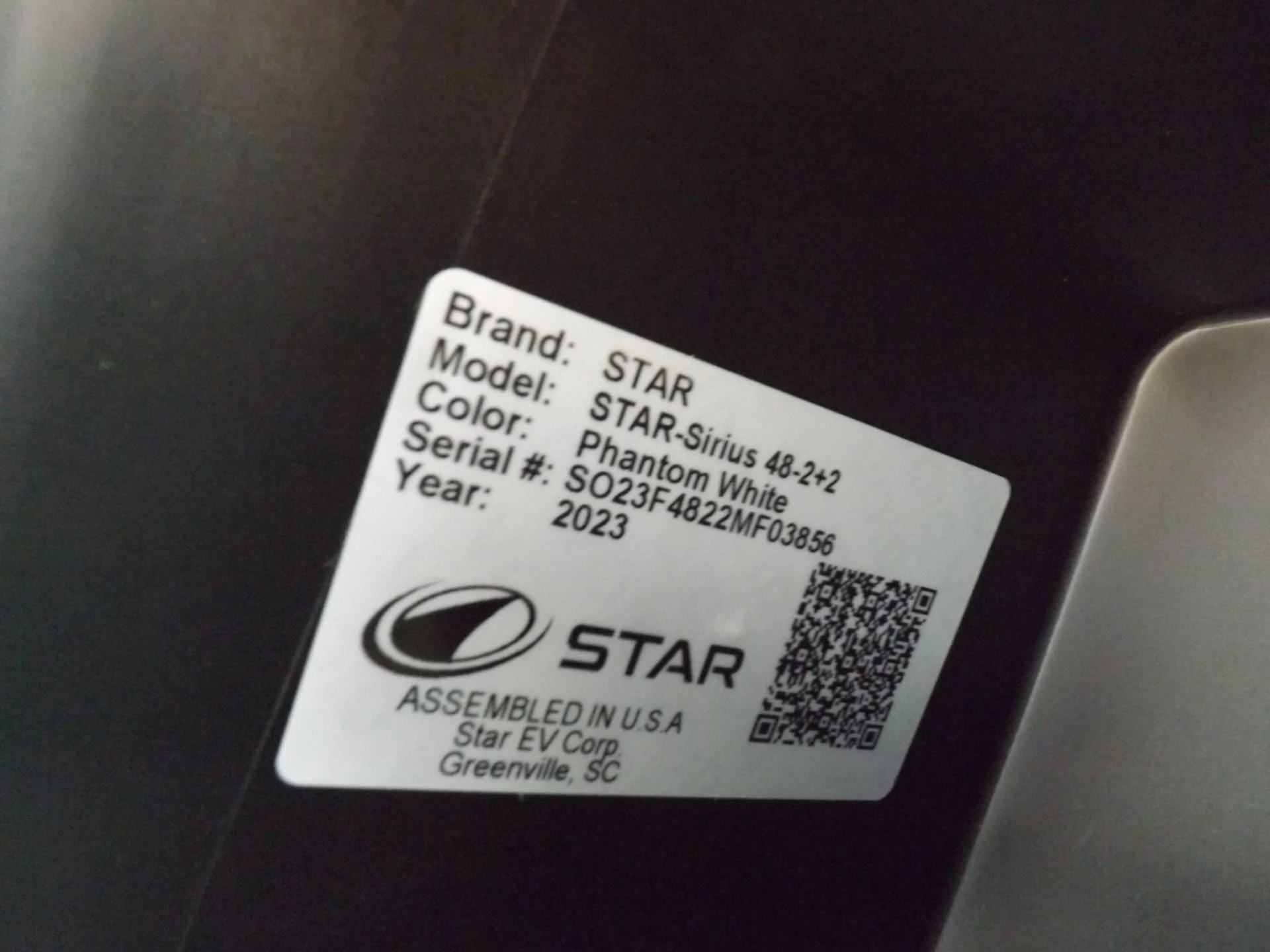 White 2023 Star EV SIRIUS 2+2 Golf Cart for Sale - Image 22