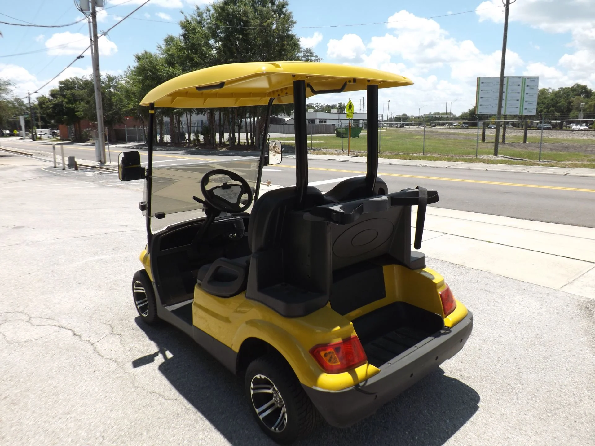 Yellow 2022 Advanced EV AEV 2 Golf Cart for Sale - Image 5