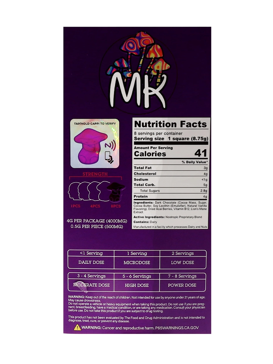 Acai MK Finest Exotic Blend Dark Chocolate Bar 70G - Image 2