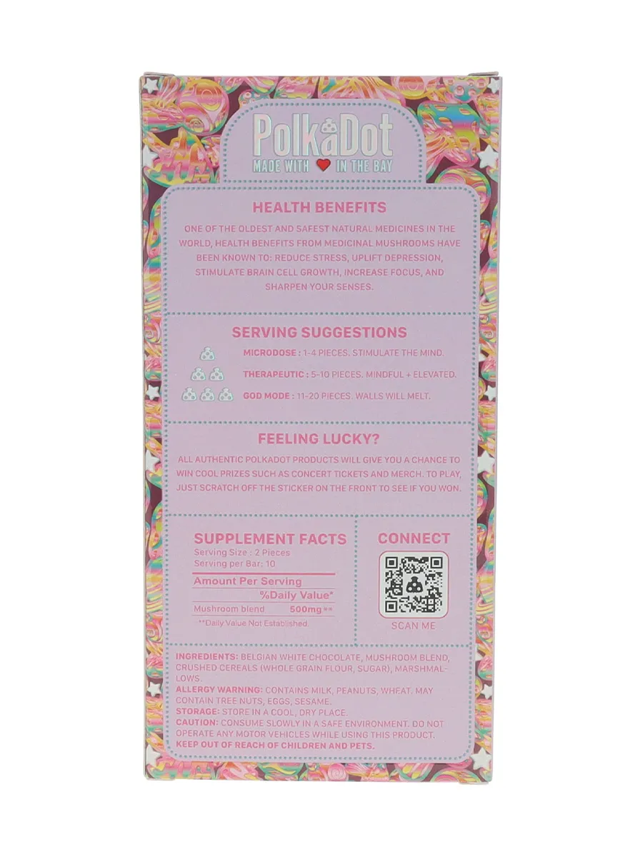 Magic Munch PolkaDot Magic Mushroom Belgian Milk Chocolate 250mg - Image 2