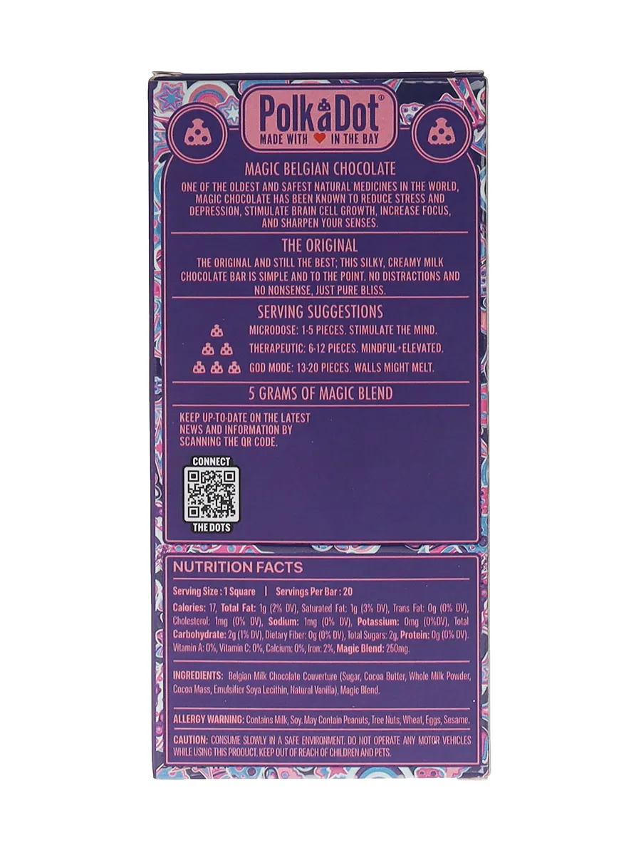 The Original PolkaDot Magic Mushroom Belgian Milk Chocolate 250mg - Image 2