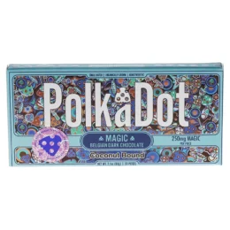 Coconut Bound PolkaDot Magic Mushroom Belgian Dark Chocolate 250mg