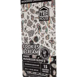 Cookies & Cream Tre House Magic Mushroom Chocolate Bar 50g