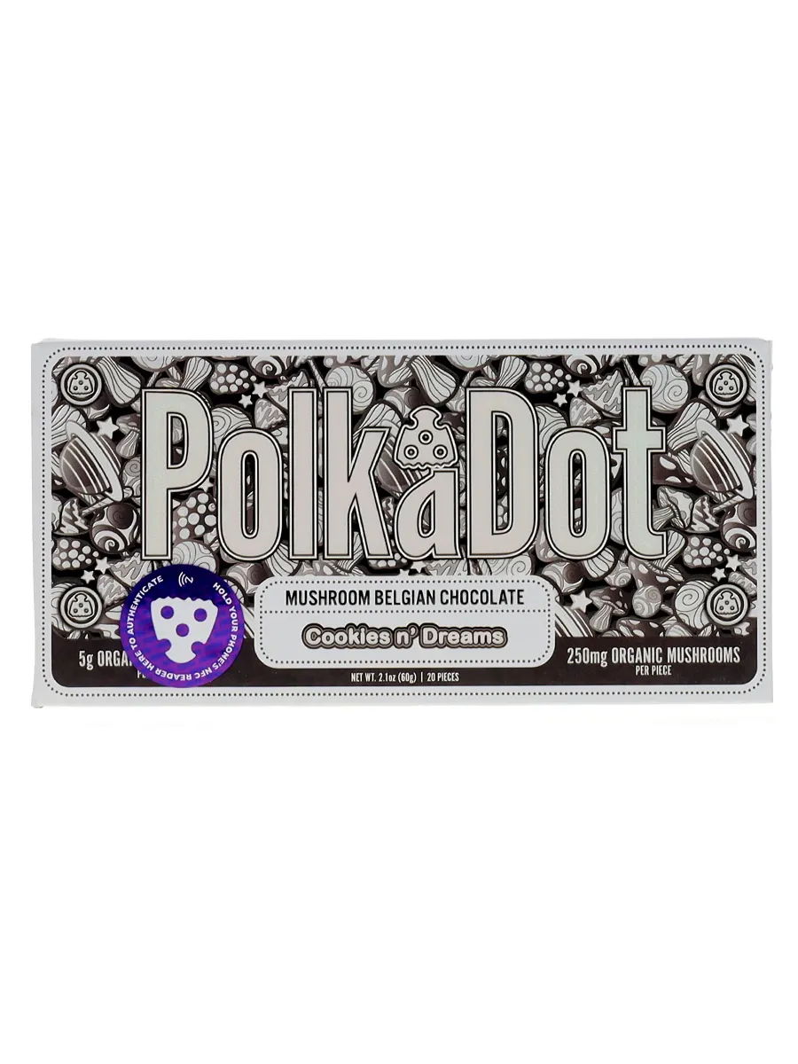 Cookies N’dreams PolkaDot Magic Mushroom Belgian Milk Chocolate 250mg