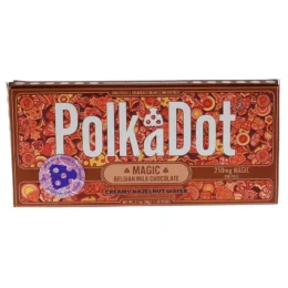 Creamy Hazelnut Wafer PolkaDot Magic Mushroom Belgian Milk Chocolate 250mg