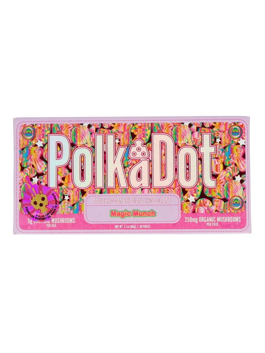Magic Munch PolkaDot Magic Mushroom Belgian Milk Chocolate 250mg