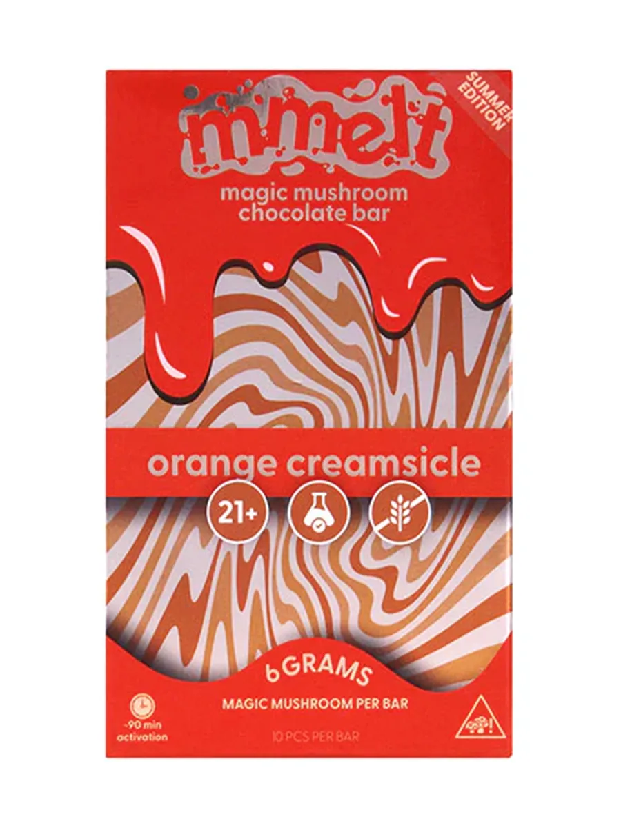 Orange Creamsicle Mmelt Magic Mushroom Chocolate Bar 6G