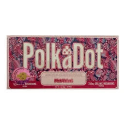Pink Velvet PolkaDot Magic Mushroom Belgian White Chocolate 250mg Per Piece