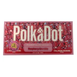 Raspberry Crumble PolkaDot Magic Mushroom Belgian White Chocolate 250mg Per Piece