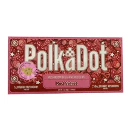 Red Velvet PolkaDot Magic Mushroom Belgian White Chocolate 250mg Per Piece