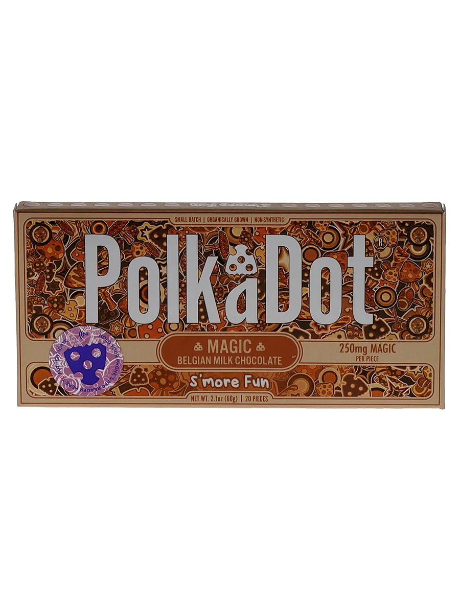 S’more Fun PolkaDot Magic Mushroom Belgian Milk Chocolate 250mg