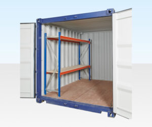 ADJUSTABLE, HEAVY DUTY TWO TIER CONTAINER RACKING (SINGLE BAY)