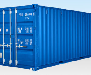 20FT SELF STORAGE CONTAINER WITH BAMBOO FLOOR – BLUE (RAL 5010)