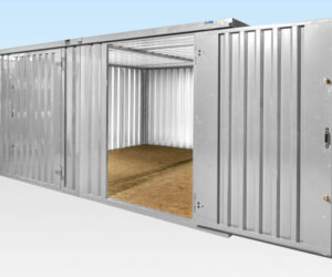 4M X 4.2M SIDE LINKED FLAT PACK CONTAINER BUNDLE (GALVANISED)
